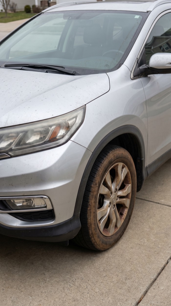 Car exterior before and after detailing — before